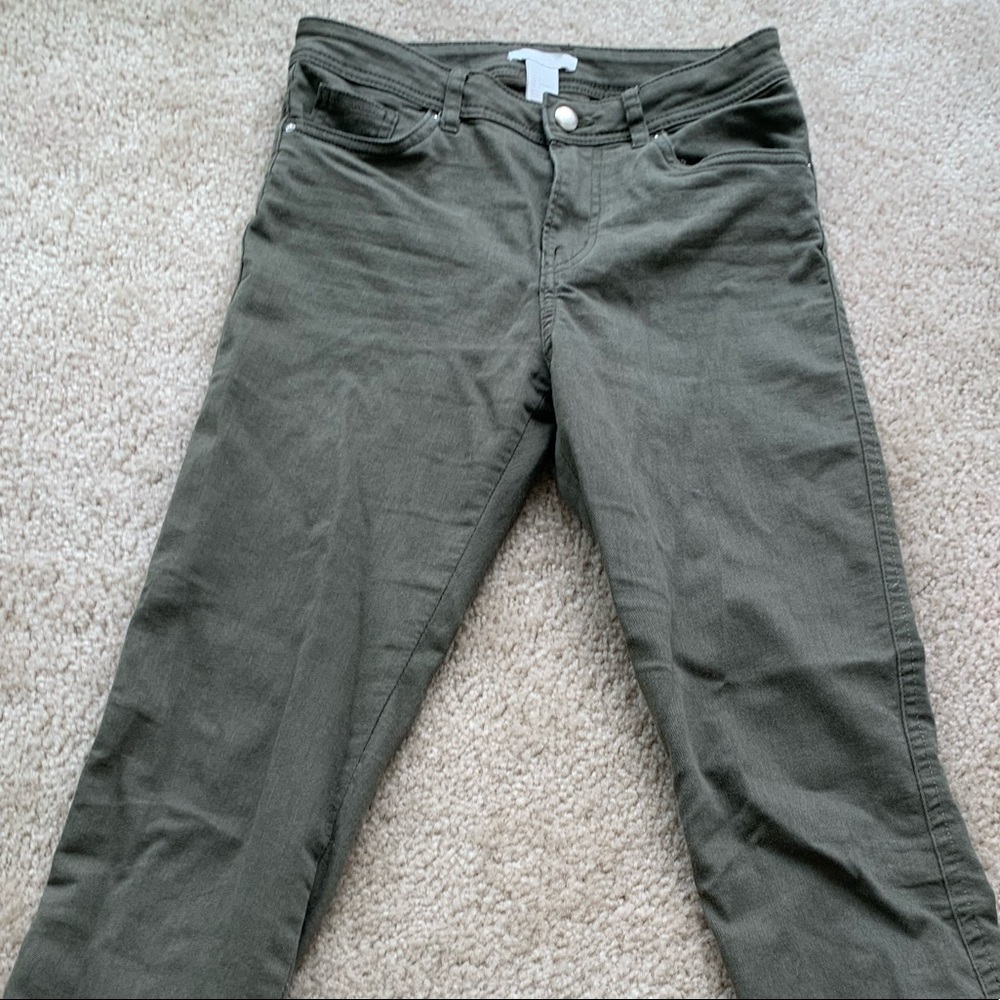 Army Green High-Waisted Jeans